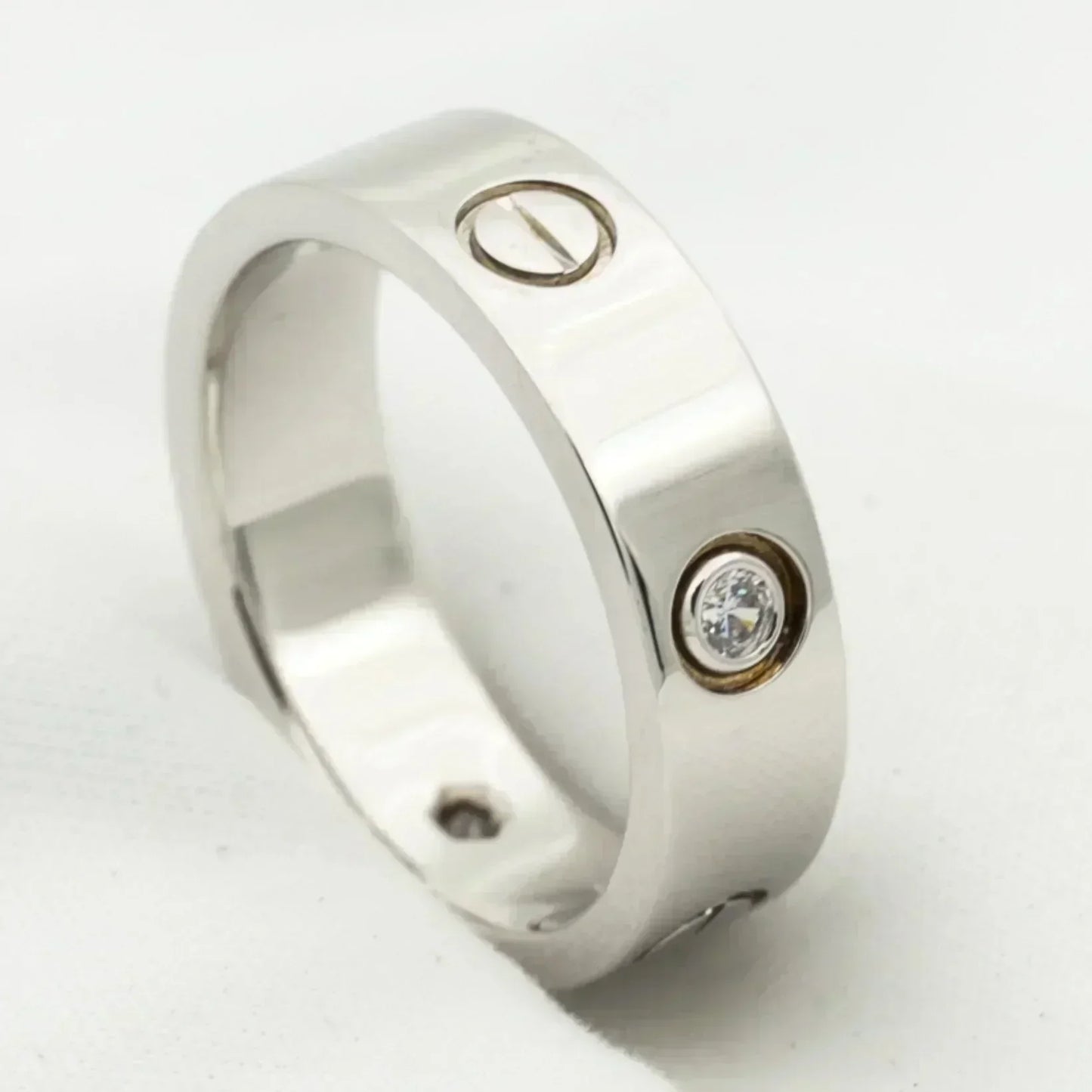 [LUXORA]LOVE RING 5.5MM 3 DIAMONDS SILVER