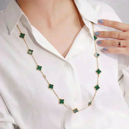 [LUXORA]CLOVER 20 MOTIFS MALACHITE GOLD