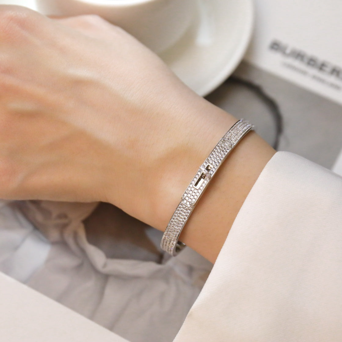 [LUXORA]KELLY BRACELET DIAMOND PAVED