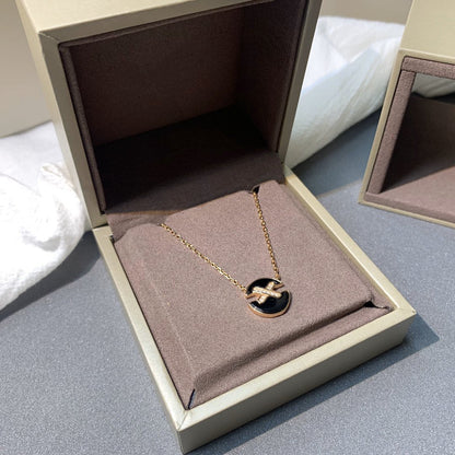 [LUXORA]JEUX DE PINK GOLD DIAMOND NECKLACE
