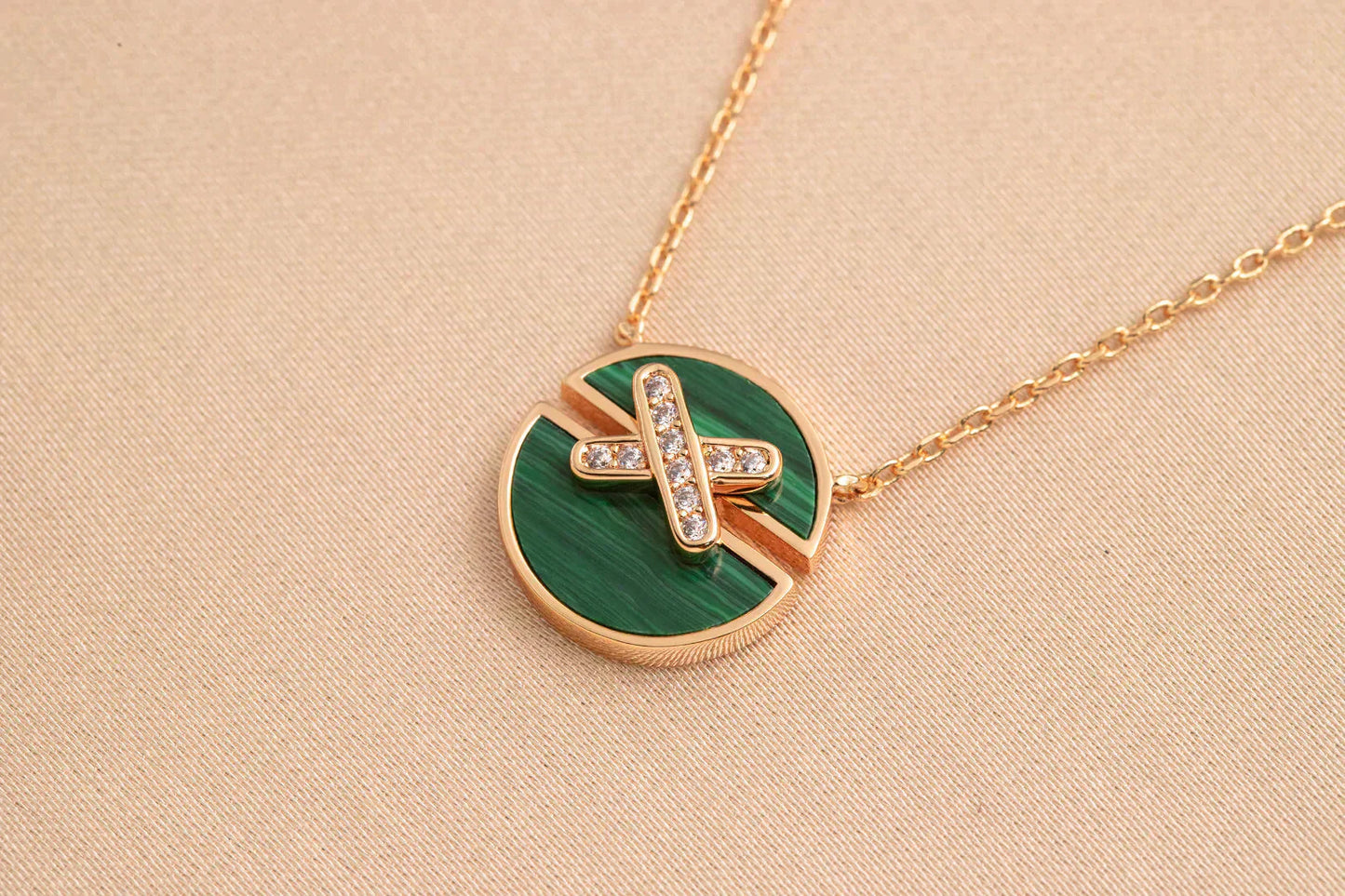 [LUXORA]JEUX DE ROSE GOLD DIAMOND NECKLACE