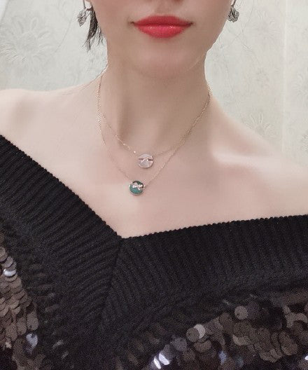 [LUXORA]JEUX DE ROSE GOLD DIAMOND NECKLACE