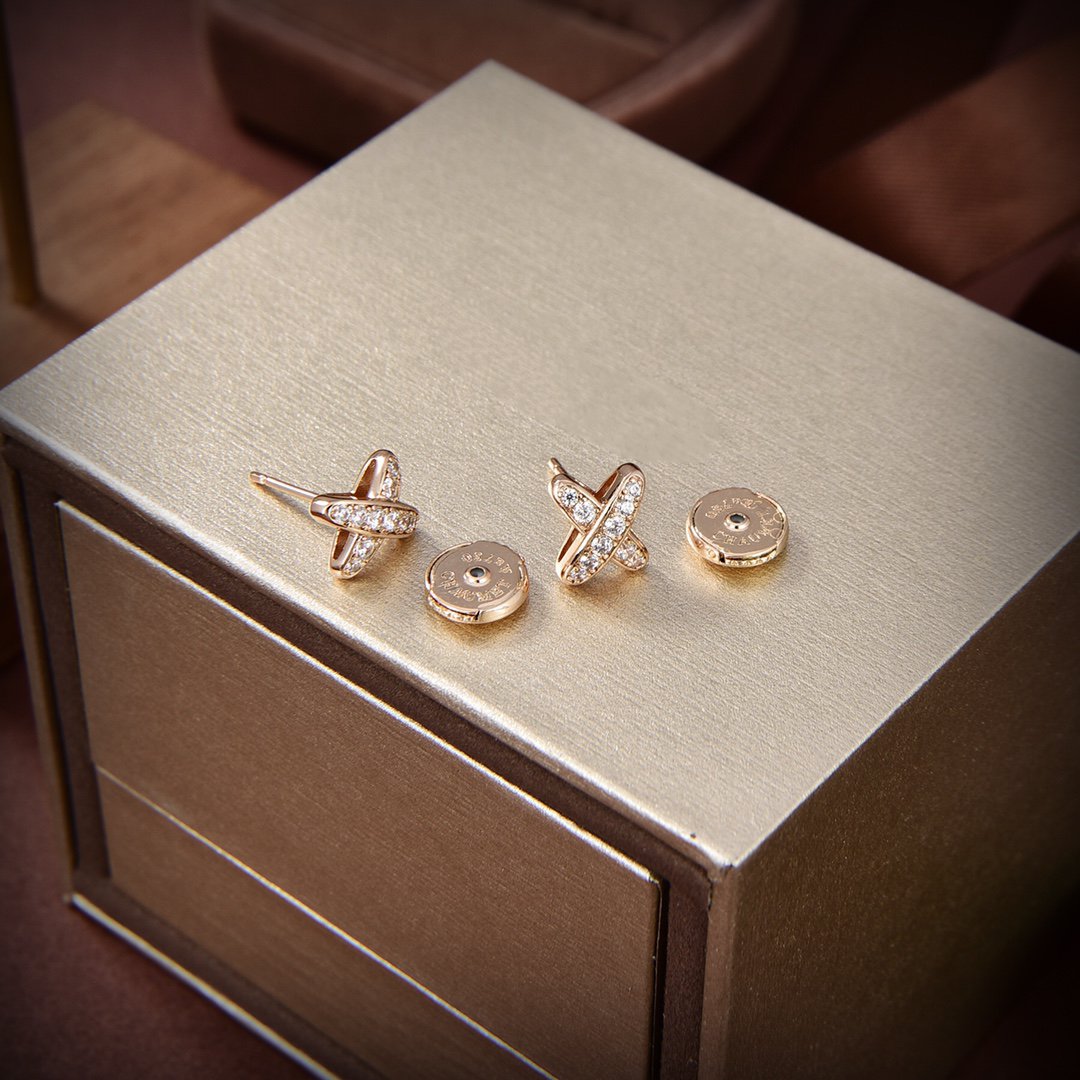 [LUXORA]JEUX DE GOLD DIAMOND EARRINGS