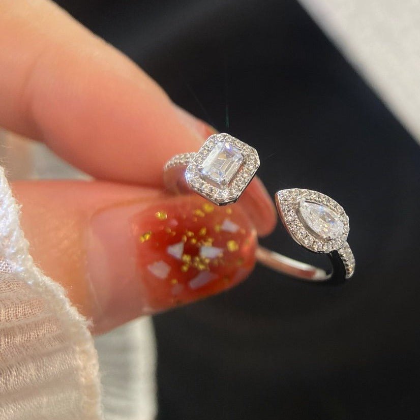 [LUXORA]MY TWIN TOI & MOI SILVER DIAMOND RING