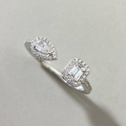 [LUXORA]MY TWIN TOI & MOI SILVER DIAMOND RING