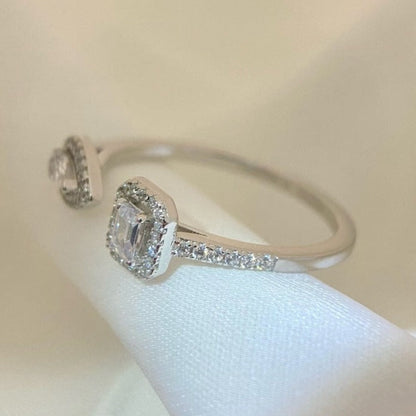 [LUXORA]MY TWIN TOI & MOI SILVER DIAMOND RING