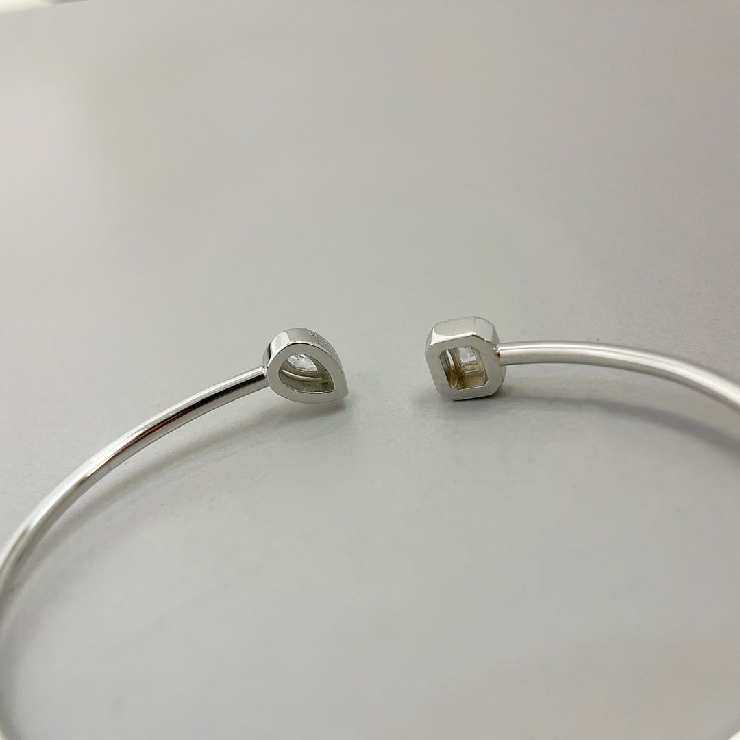 [LUXORA]JONC FLEX MY TWIN TOI & MOI SILVER DIAMOND BRACELET