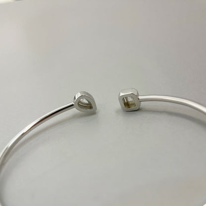 [LUXORA]JONC FLEX MY TWIN TOI & MOI SILVER DIAMOND BRACELET