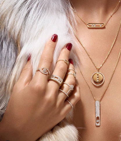 [LUXORA]Demo MOVE PM NECKLACE PINK GOLD DIAMOND