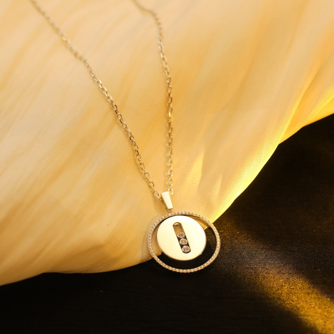 [LUXORA]Demo MOVE MM SILVER DIAMOND NECKLACE