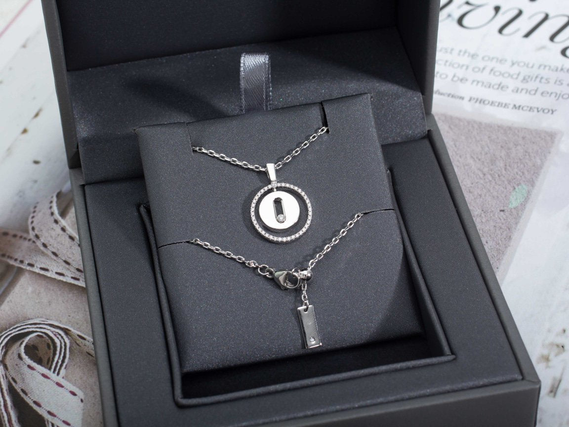[LUXORA]Demo MOVE PM NECKLACE SILVER DIAMOND