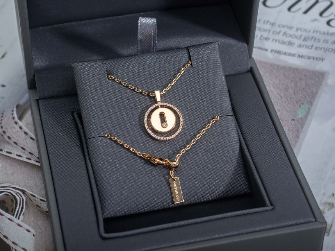 [LUXORA]Demo MOVE PM NECKLACE PINK GOLD DIAMOND