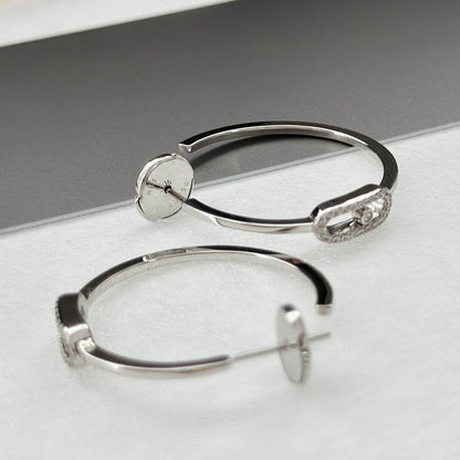 [LUXORA]CREOLES MOVE UNO PM DIAMOND EARRINGS