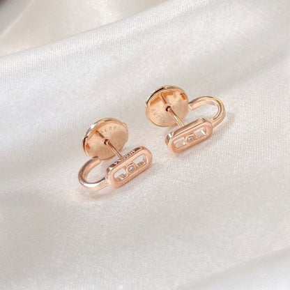 [LUXORA]CREOLES MOVE UNO MINI 1 DIAMOND EARRINGS