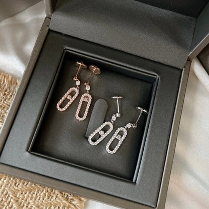 [LUXORA]DORMEUSES MOVE UNO DIAMOND EARRINGS