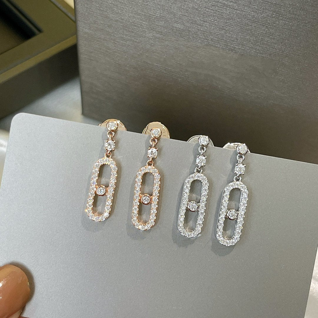 [LUXORA]DORMEUSES MOVE UNO DIAMOND EARRINGS