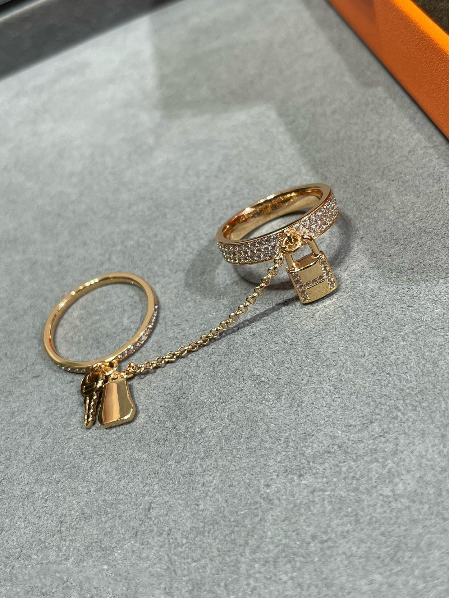 [LUXORA]HM KELLY CLOCHETTE DOUBLE RING IN  WITH DIAMONDS