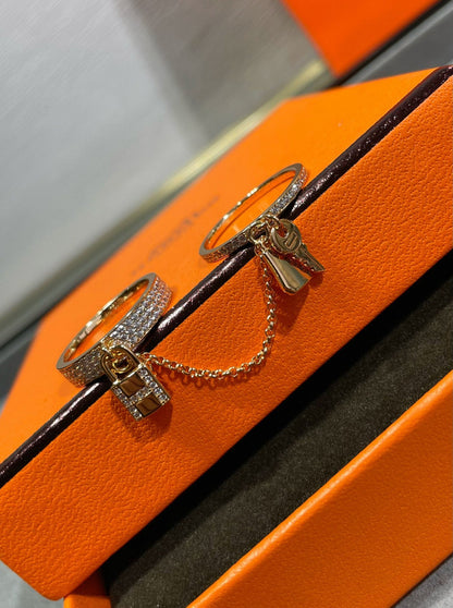 [LUXORA]HM KELLY CLOCHETTE DOUBLE RING IN  WITH DIAMONDS