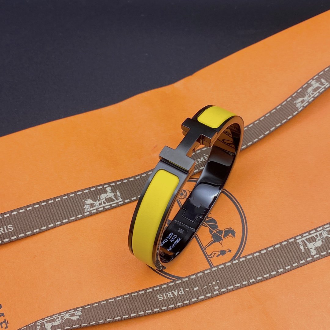 [LUXORA]CLIC HM SO BLACK YELLOW BRACELET