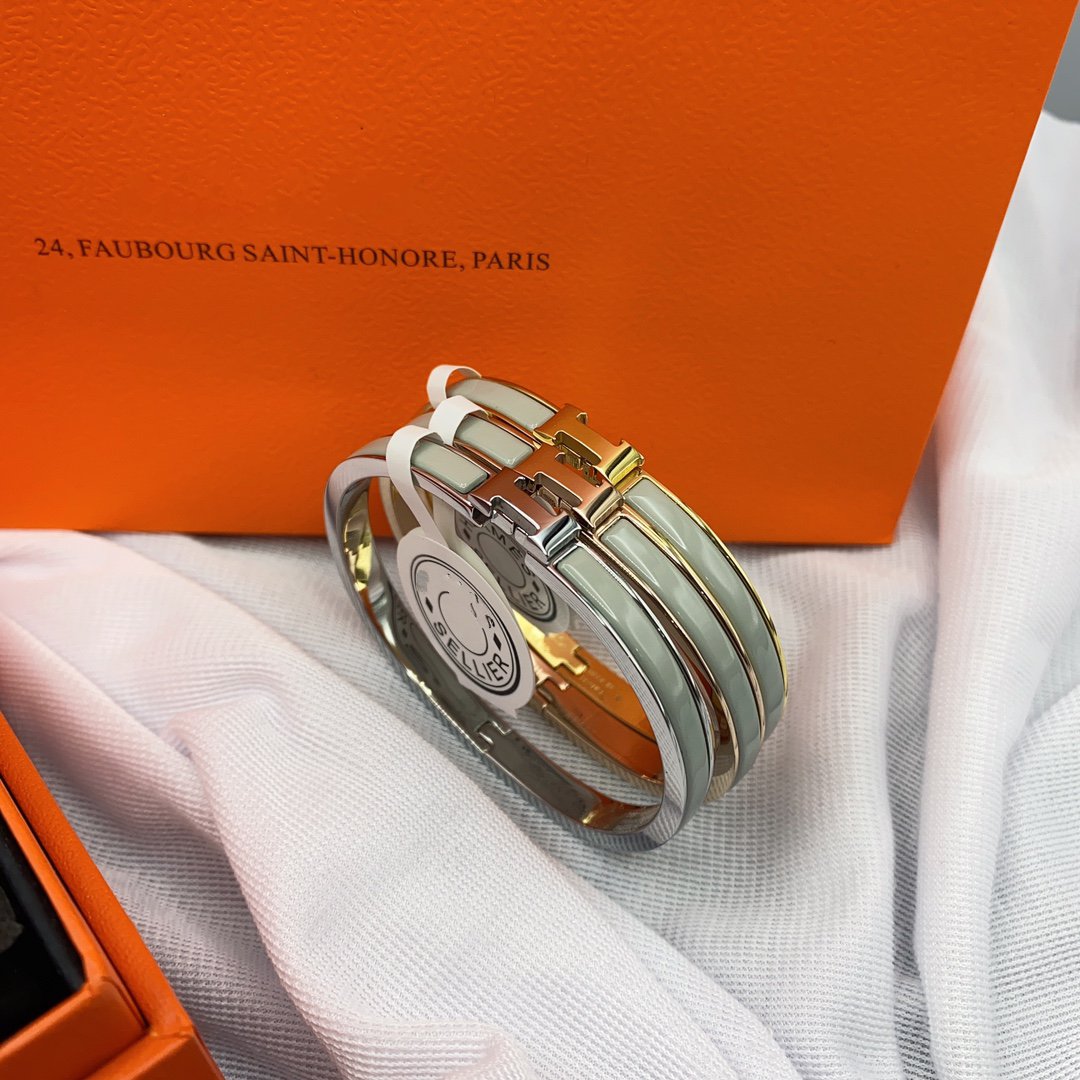 [LUXORA]CLASSIC HM CLIC GREEN 8MM ENAMEL BRACELET