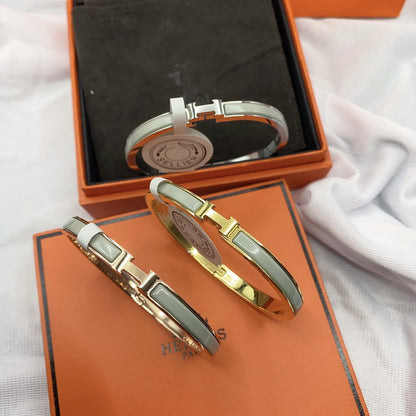 [LUXORA]CLASSIC HM CLIC GREEN 8MM ENAMEL BRACELET