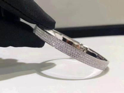 [LUXORA]HM KELLY BRACELET IN SILVER AND FULL PAVE DIAMOND