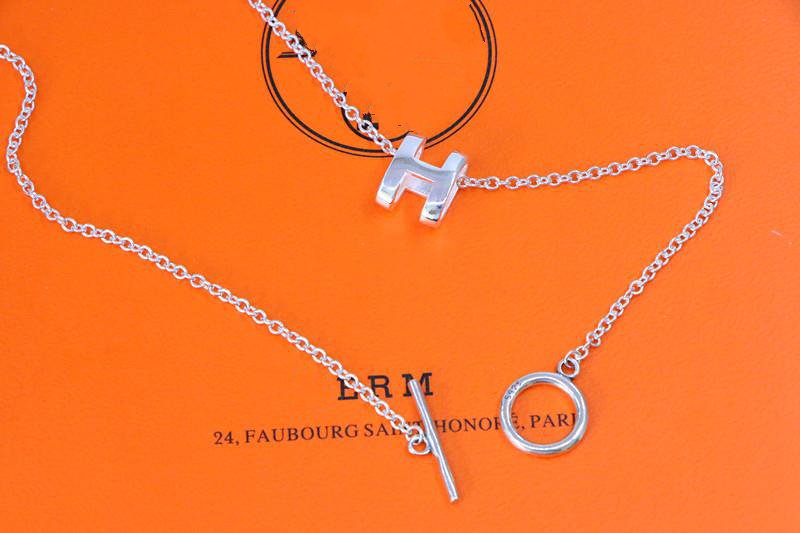 [LUXORA]HM NECKLACE H LETTER OVAL SERIES