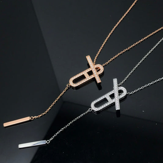 [LUXORA]HM NECKLACE PLATINUM ROSE GOLD DIAMOND
