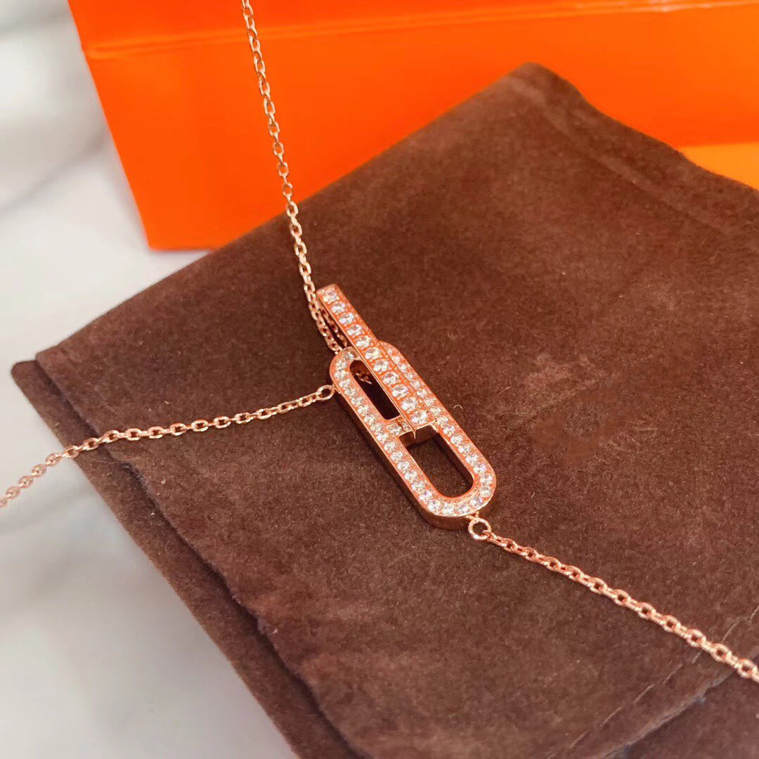 [LUXORA]HM NECKLACE PLATINUM ROSE GOLD DIAMOND