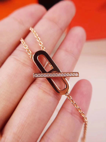 [LUXORA]HM NECKLACE PLATINUM ROSE GOLD DIAMOND