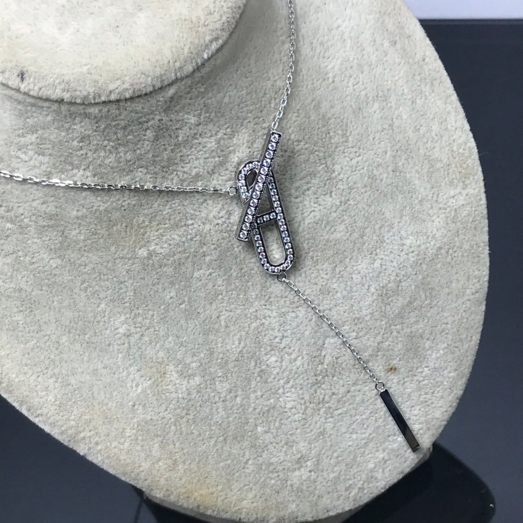 [LUXORA]HM NECKLACE PLATINUM ROSE GOLD DIAMOND