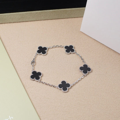 [LUXORA] CLOVER 5 MOTIF ONYXS BRACELET COLLECTION
