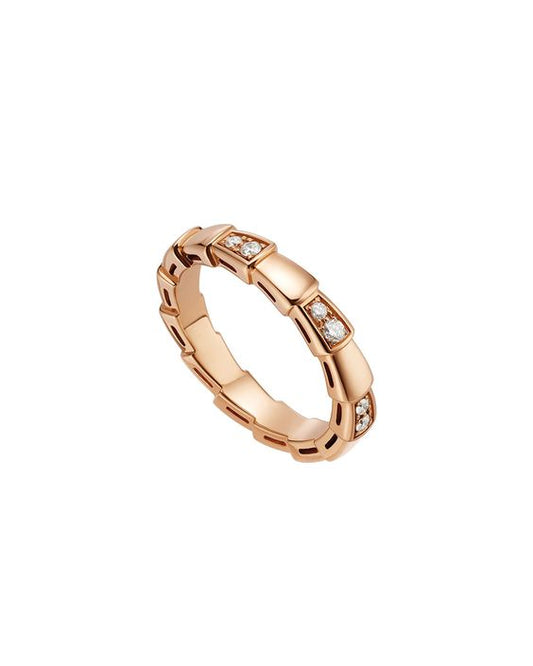[LUXORA]SERPENTI RING PINK GOLD  3MM