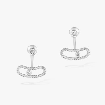[LUXORA]MOVE UNO SILVER DIAMOND EARRINGS