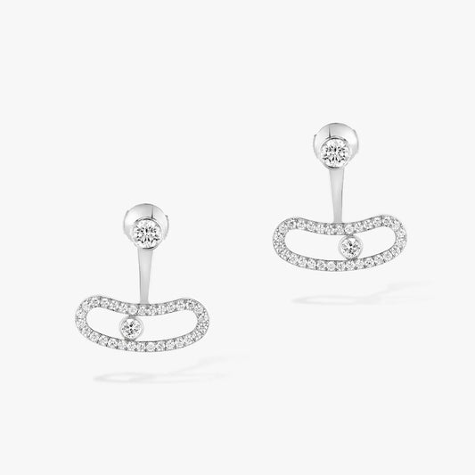 [LUXORA]MOVE UNO SILVER DIAMOND EARRINGS