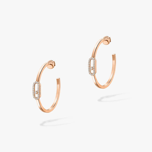 [LUXORA]CREOLES MOVE UNO PM DIAMOND EARRINGS
