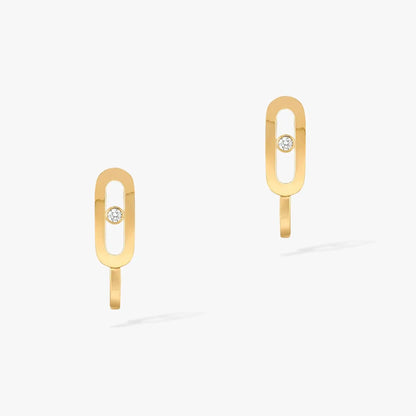 [LUXORA]CREOLES MOVE UNO MINI 1 DIAMOND EARRINGS