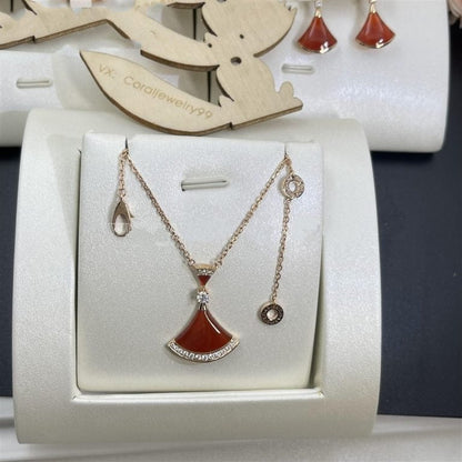 [LUXORA]DREAM NECKLACE CARNELIAN DIAMOND
