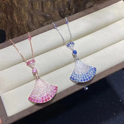 [LUXORA]DREAM NECKLACE AGATE SILVER DIAMOND
