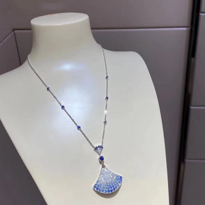 [LUXORA]DREAM NECKLACE AGATE SILVER DIAMOND