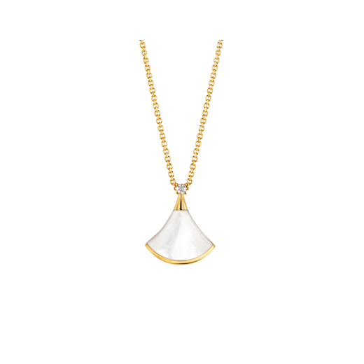 [LUXORA]DREAM NECKLACE WHITE MOP GOLD 1 DIAMOND