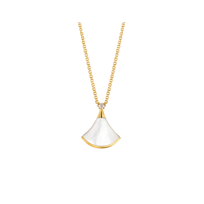 [LUXORA]DREAM NECKLACE WHITE MOP GOLD 1 DIAMOND