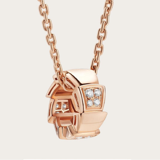 [LUXORA]SERPENTI ANHÄNGER DIAMANT ROSÉGOLD HALSKEΤΤΕ