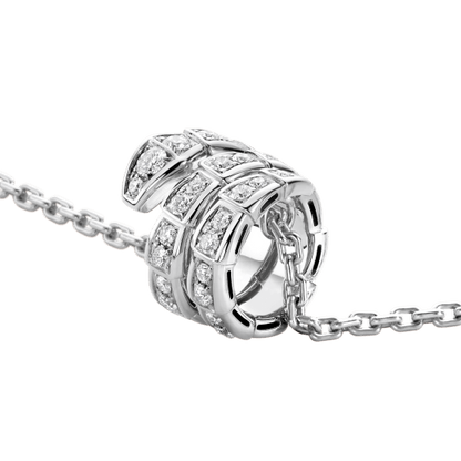 [LUXORA]SERPENTI  NECKLACE DOUBLE RING DIAMOND