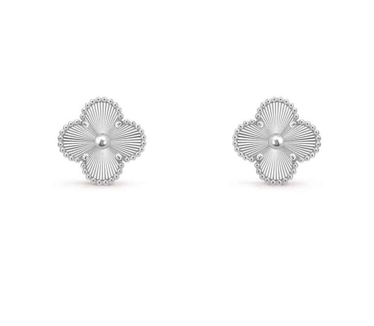 [LUXORA]CLOVER MEDIUM 1 MOTIFS LASER EARRINGS