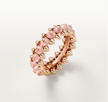 [LUXORA]CLASH ELEGANT ROSE GOLD RING FEATURING NATURAL AGATE