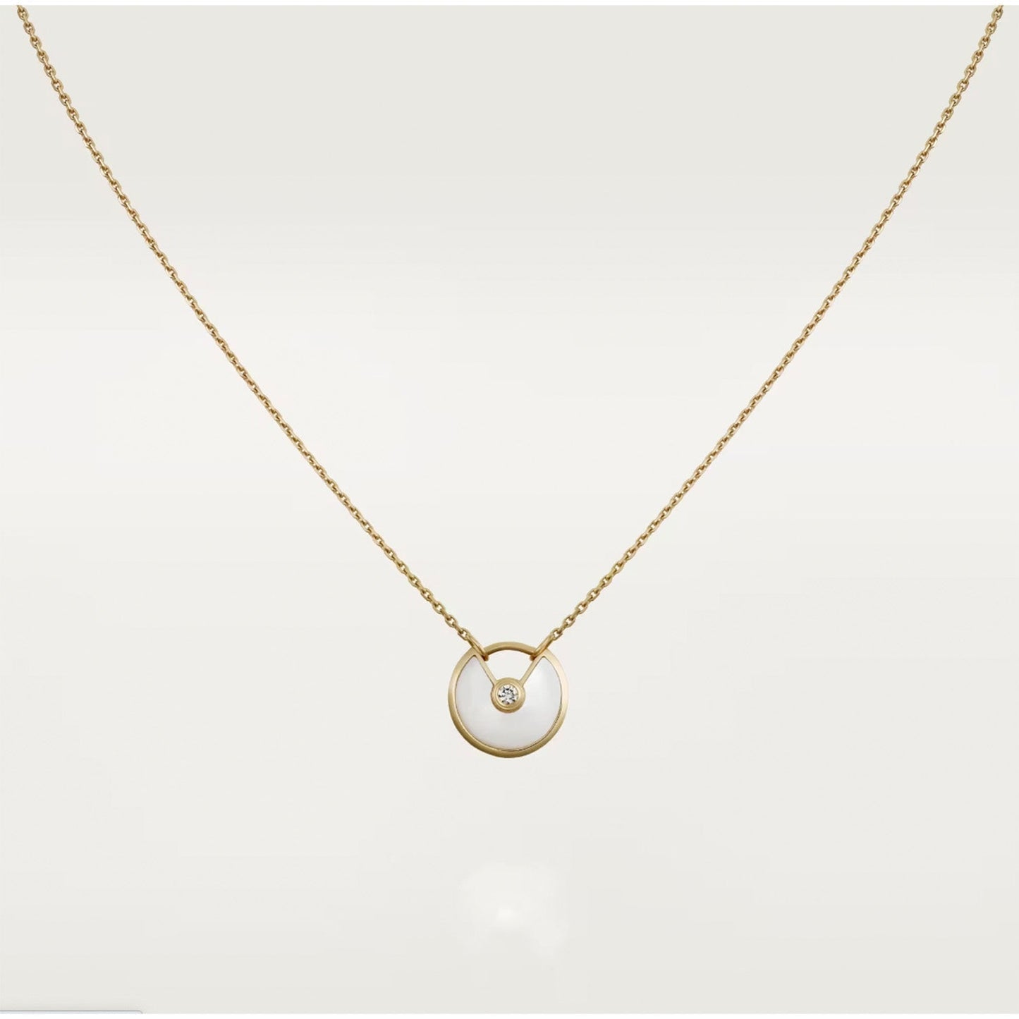 [LUXORA]AMULETTE ROSE GOLD MOP NECKLACE