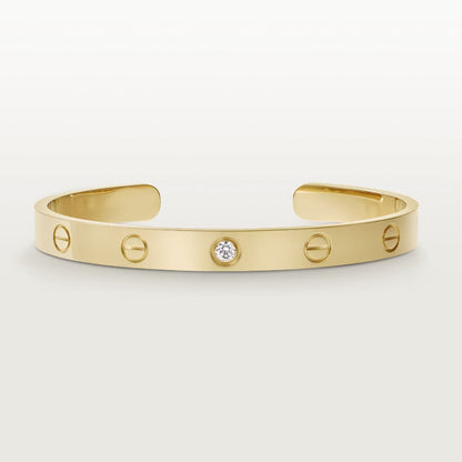 [LUXORA]LOVE BRACELET 6.1MM 1 DIAMOND OPEN CUFF