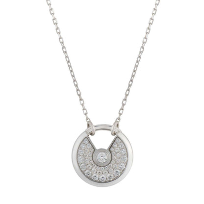 [LUXORA]AMULETTE SILVER FULL DIAMOND NECKLACE