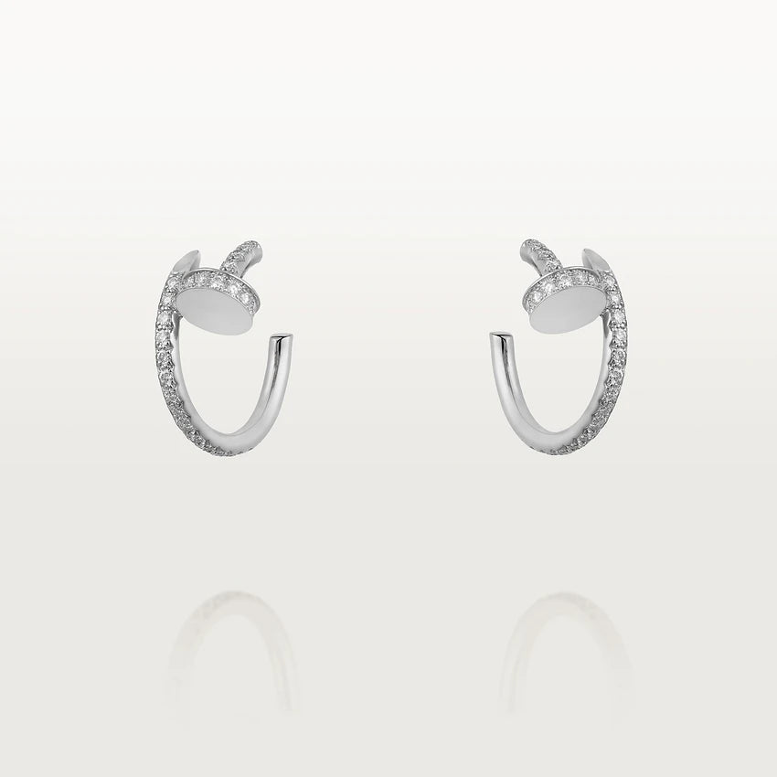 [LUXORA]JUSTE EARRINGS 12.75MM SILVER DIAMOND